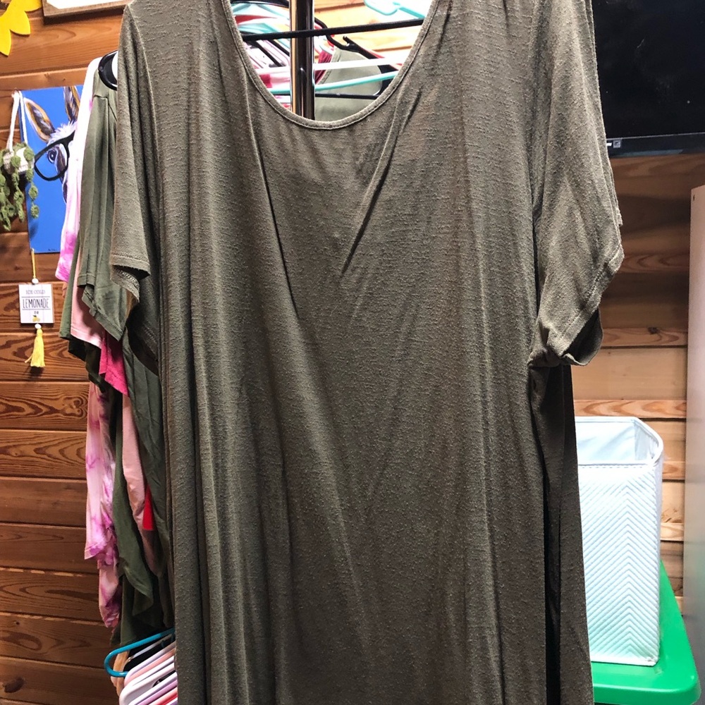 Lane Bryant Olive Green Shirt